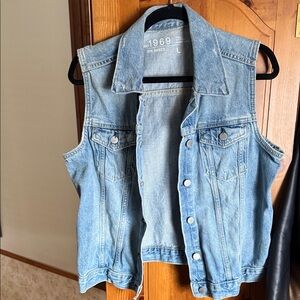 GAP Light Blue Denim Vest